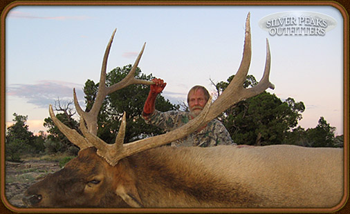 This big Bull Elk was taken by Bob Kaplan, while bowhunting with Silver Peaks Outfitters in Southwest Colorado This big Bull Elk was taken by Bob Kaplan, while bowhunting with Silver Peaks Outfitters in Southwest Colorado